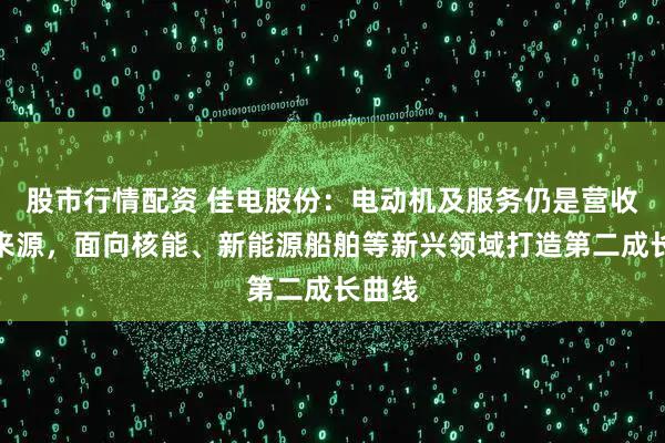 股市行情配资 佳电股份:电动机及服务仍是营收主要来源,面向核能、新能源船舶等新兴领域打造第二成长曲线